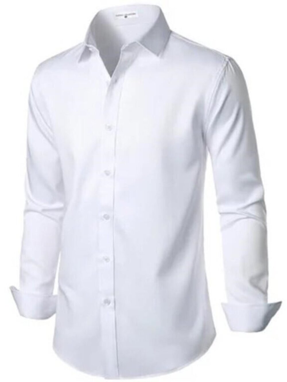 Stretch Mens Slim Fit Dress Shirts Formal Long Sleeve Button Down Shirt